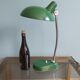 Large vintage desk lamp (50cm) in green lacquered metal, 70s