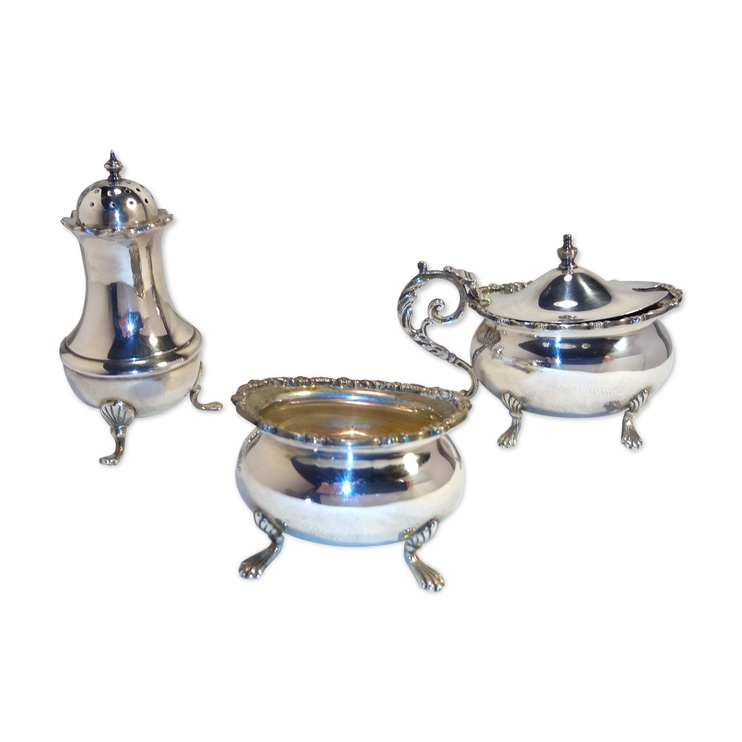 Mappin condiment set - Webb silver metal