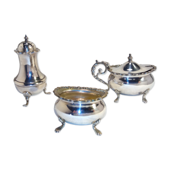 Mappin condiment set - Webb silver metal