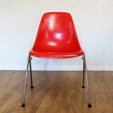 Set of 4 fiberglass chairs stella 1970