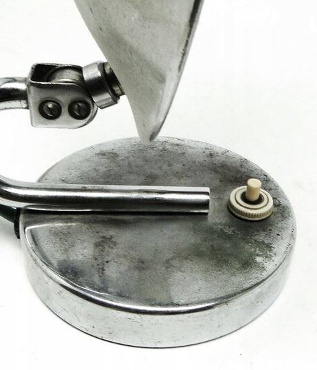 Chrome-plated metal table lamp by J. Hurka for Napako, Czechoslovakia, 1950s
