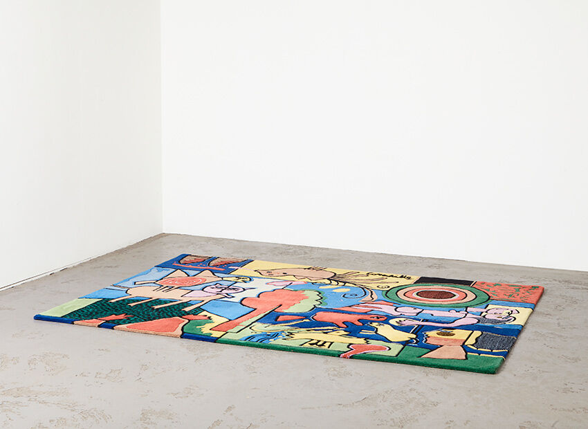Corneille art rug scandinavia 1970s