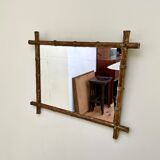 Miroir ancien motif bambou