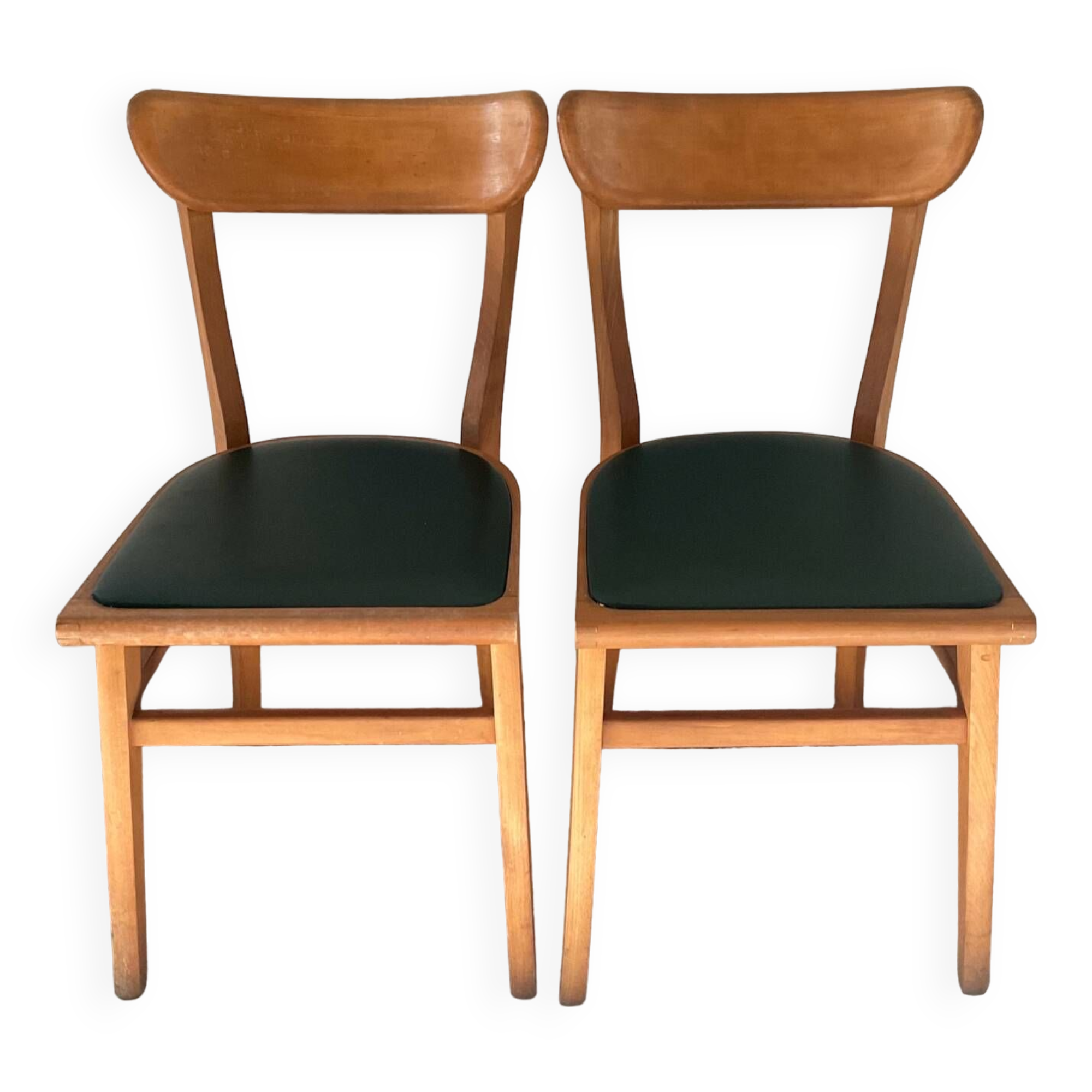 Paire de chaises scandinaves en hêtre massif