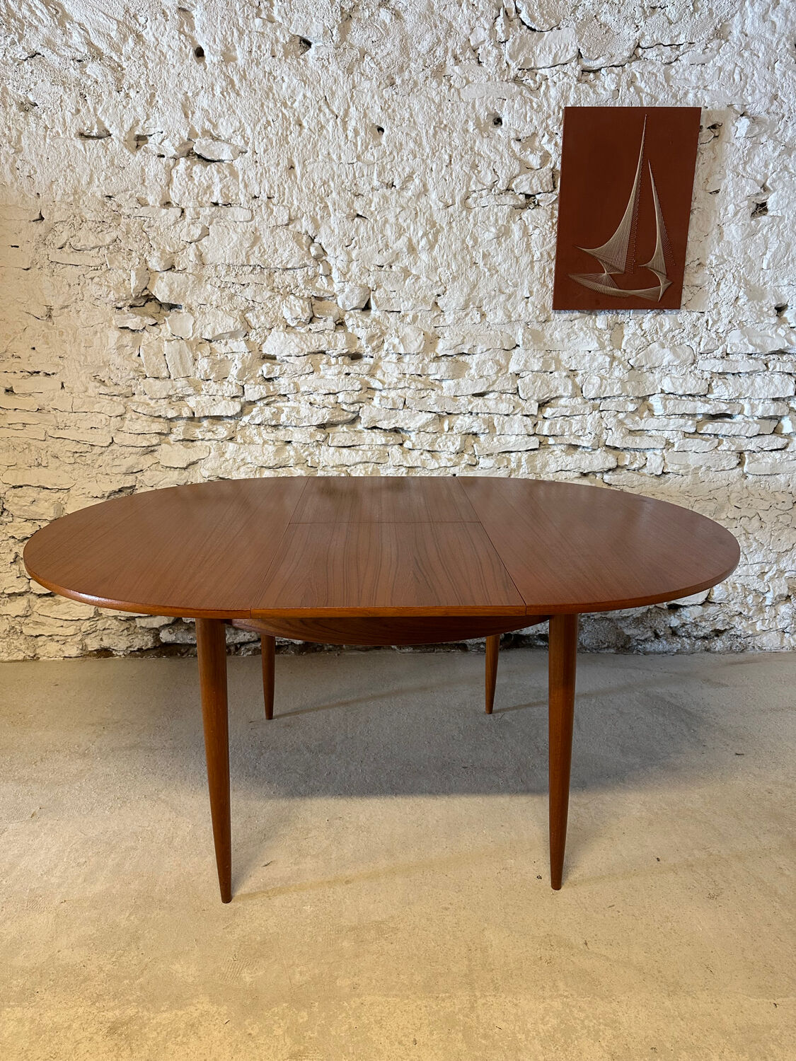 1960s Scandinavian extendable teak round table