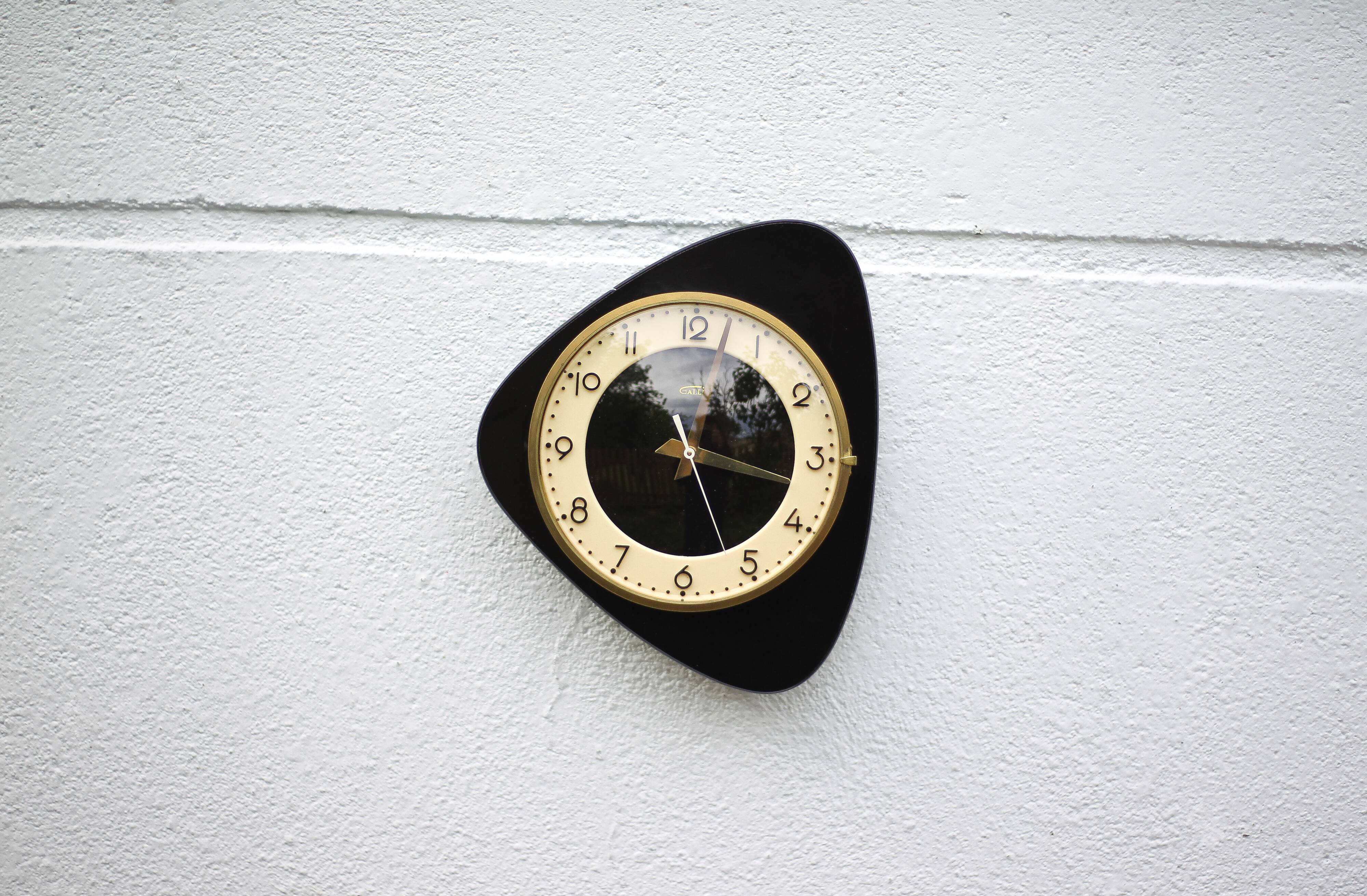 Galli vintage clock, vintage pendulum, wall clock, 60's