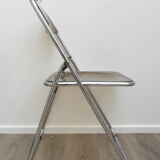 2 chairs folding plexiglass smoked