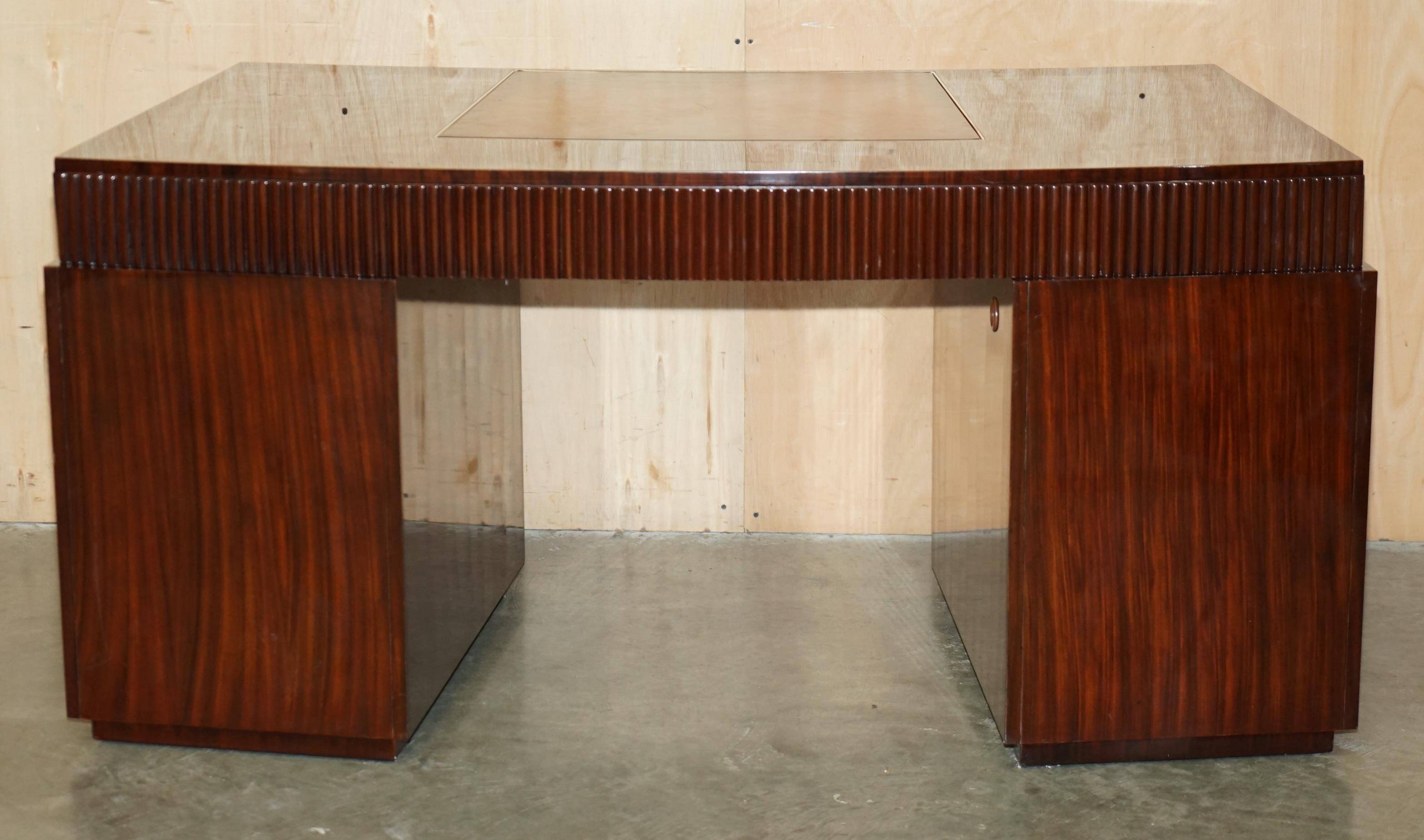 Bureau Art Déco Ralph Lauren Macassar & cuir
