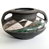 Vintage Ceramic Vase | Raku Glazing | Bohemian Eclectic