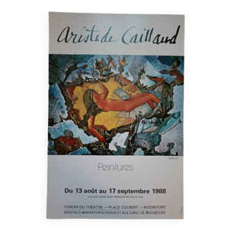 Affiche originale exposition d'Aristide Caillaud 1988