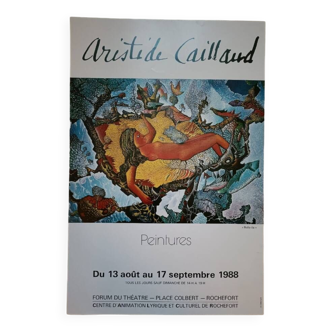 Original exhibition poster by Aristide Caillaud 1988