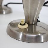 1930s Pair of  Chrome Plated Bauhaus Lamps, Czechoslovakia