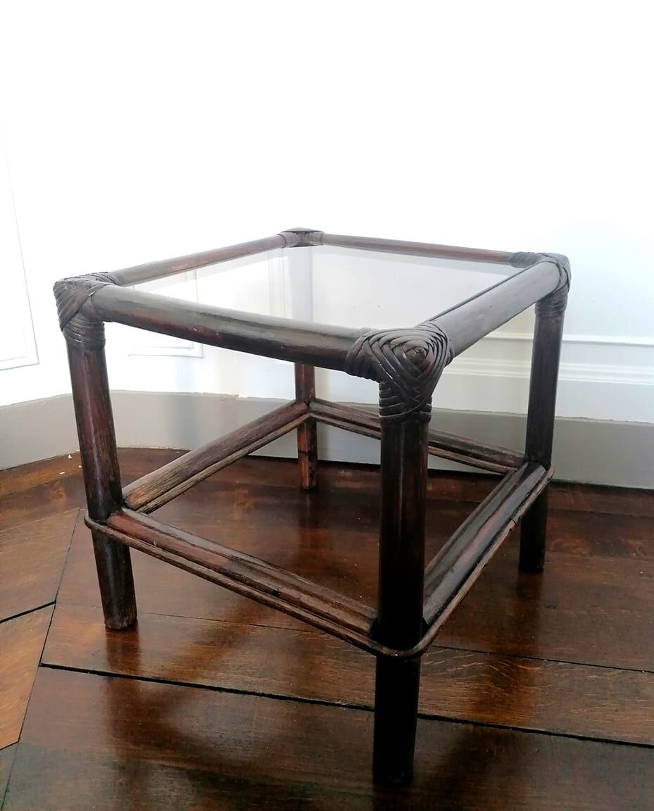 Rattan sofa end, 1960s