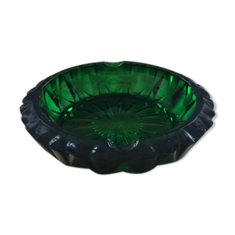 Cypress green glass ashtray