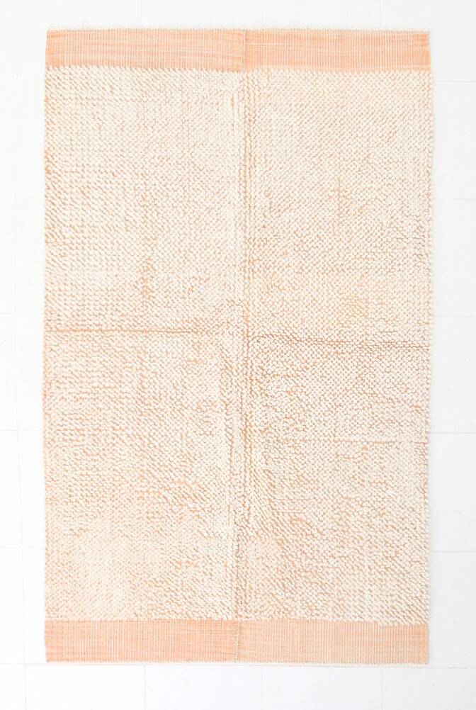 4x7 Salmon Beige Handmade Turkish Vintage Rug