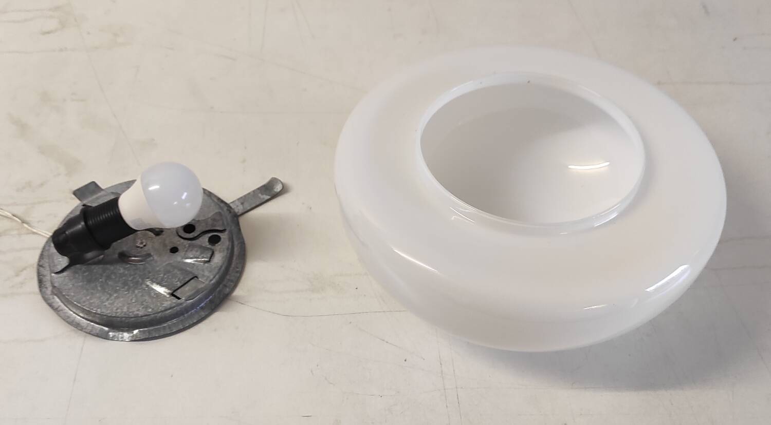 Opaline globe ceiling light - 50s/60s