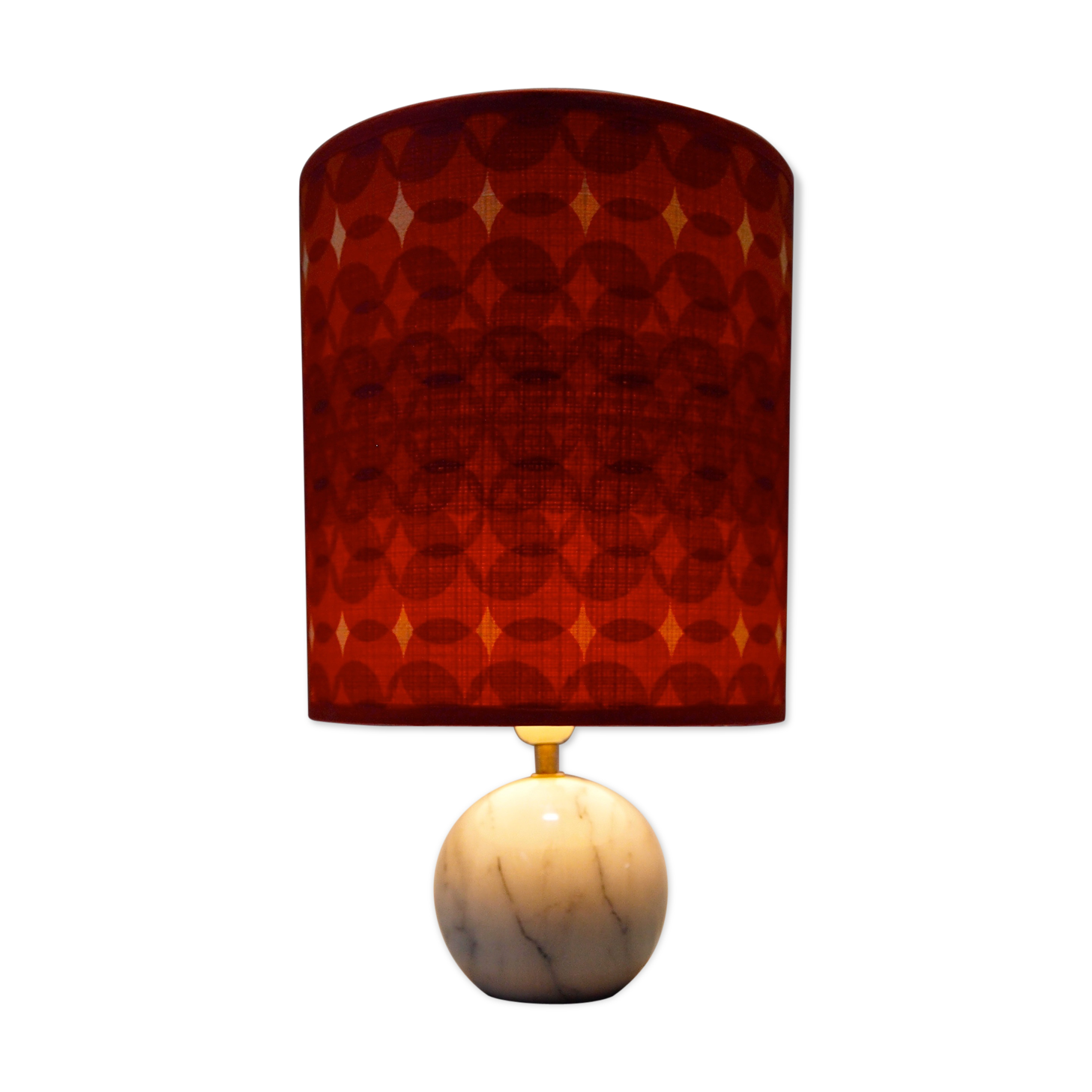 Lampe a poser 1970 marbre tissus