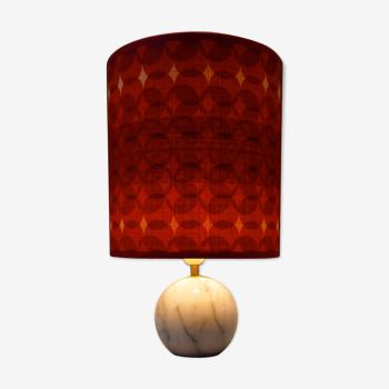 Lampe a poser 1970 marbre tissus