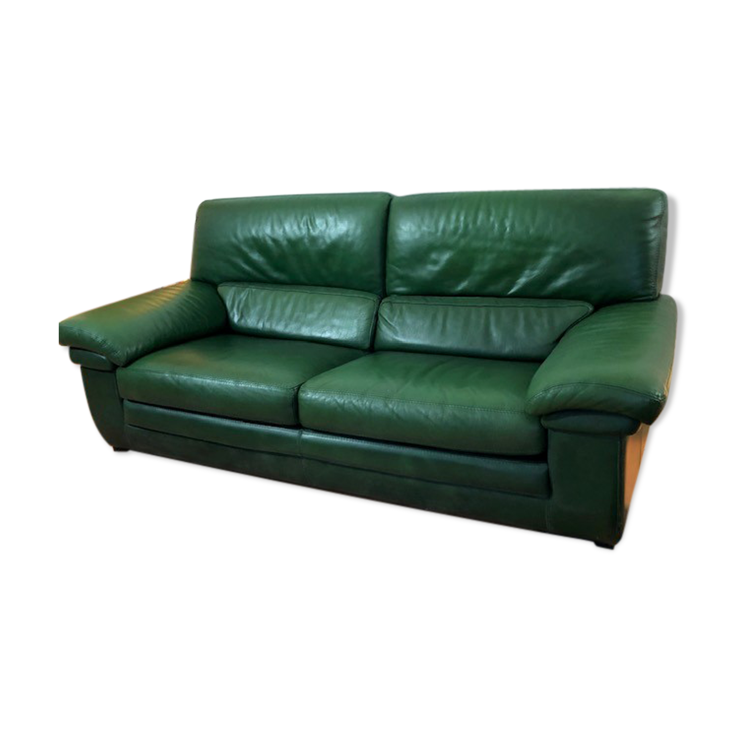 Canape cuir buffle green 2 places