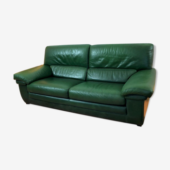 Canape cuir buffle vert 2 places