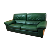 Canape cuir buffle vert 2 places
