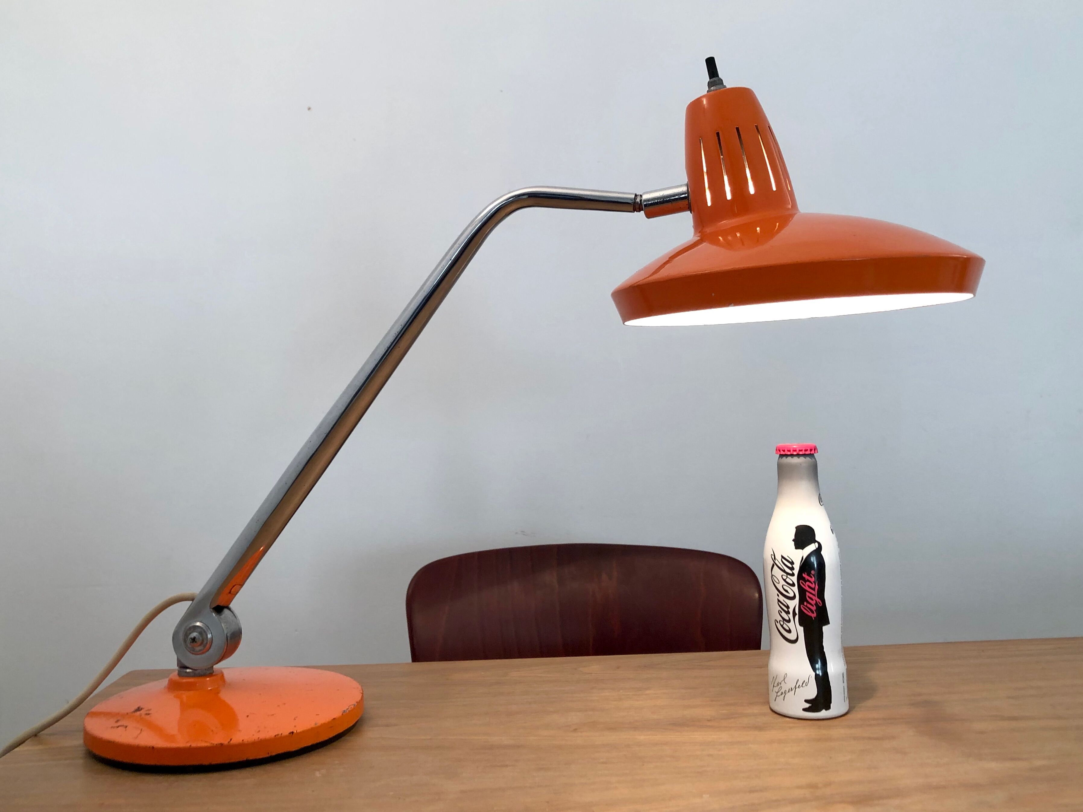 Fase Madrid office lamp vintage design 70s orange