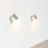Pair of  wall light modernist metal design brush 1970