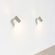Paire d'appliques murale modernist en metal brosse design 1970
