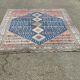 Handmade Yalameh Persian rug 200x300 indigo blue terracotta