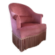Fauteuil crapaud rose