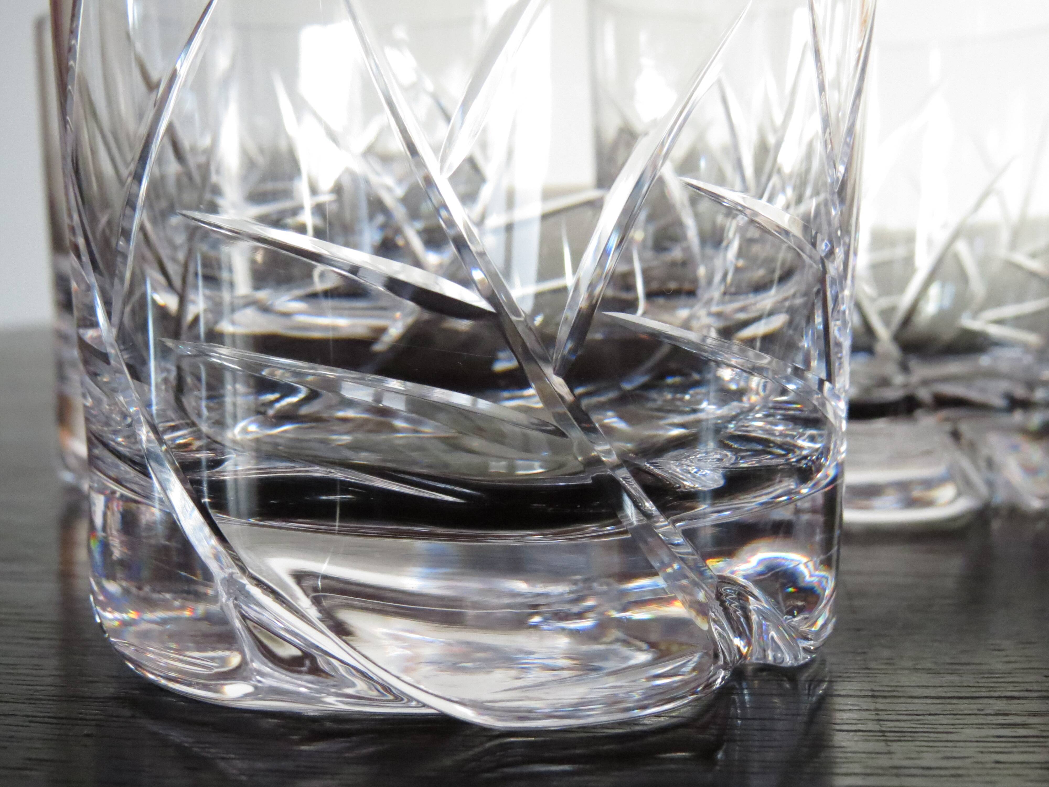 Daum crystal whiskey glasses
