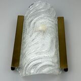 60s 70s wall lamp Fischer Leuchten Germany Wall Sconce Ice Glass Design