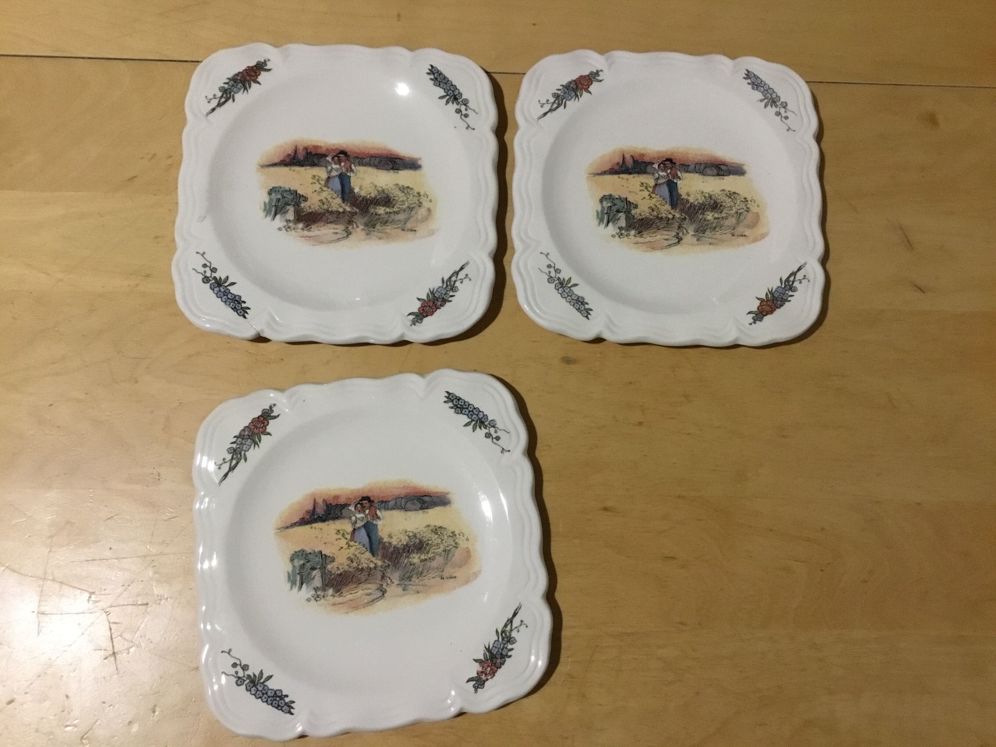Square plates Obernai Sarreguemines