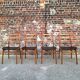 Set of 4 Casala chairs, vintage Scandinavian design seats.