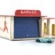 Rare fifties vintage toy garage with De Stijl colours