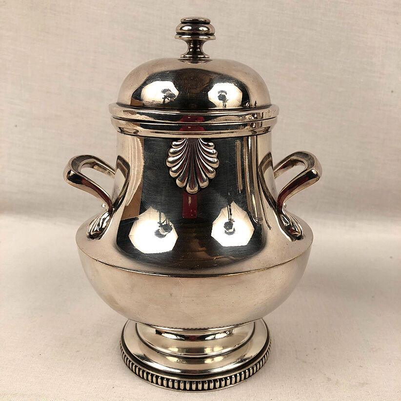 Silver metal coffee service