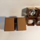 Pair of ceiling lights RAAK model Viervoud 1970's Vintage