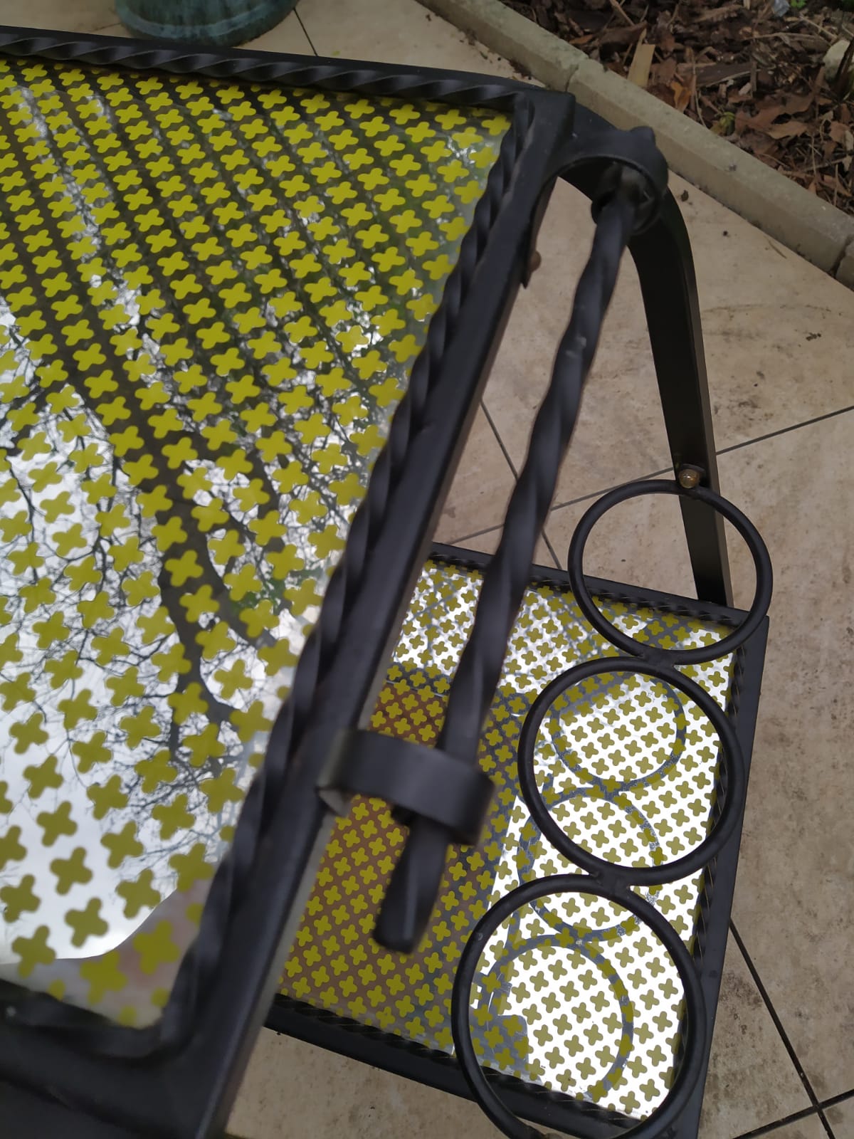 Vintage wrought iron dessert