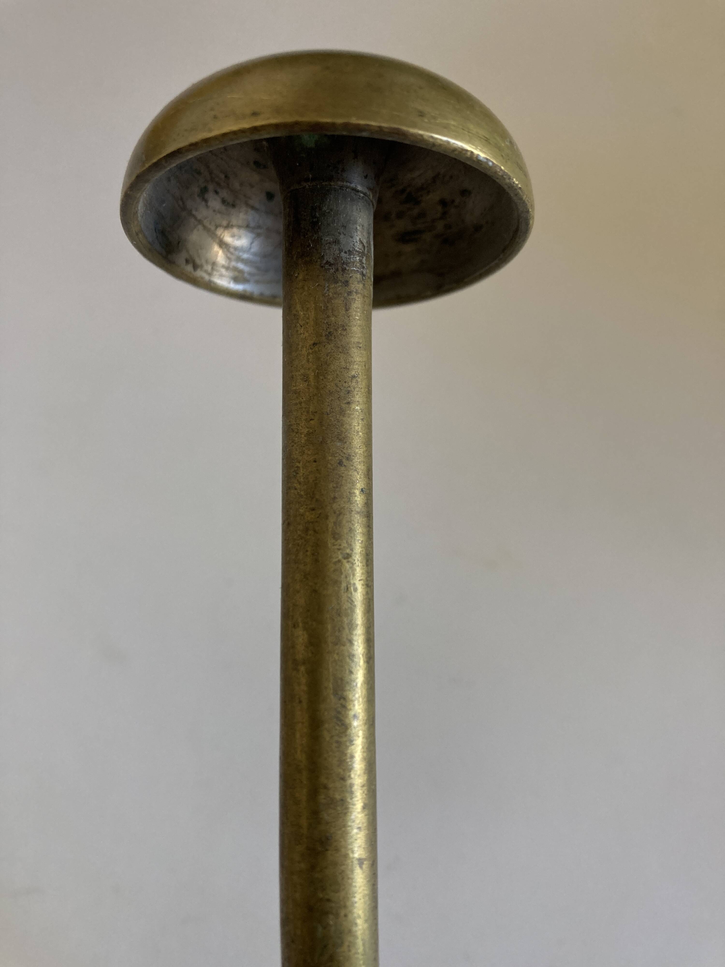 Country hook 1930 in patinated gilded brass