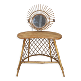Vintage rattan dressing table