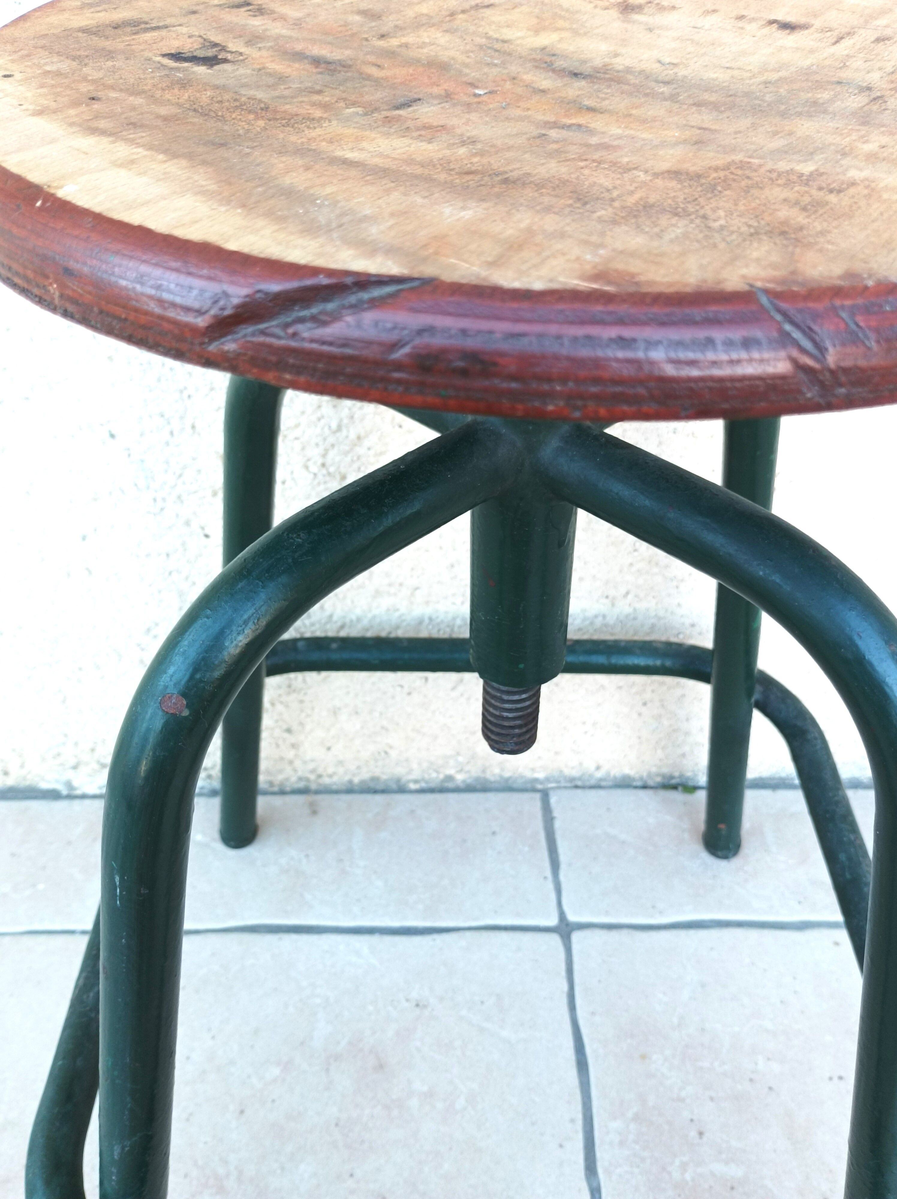 Antique industrial stool