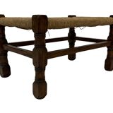 Vintage Stool cane small Stool Mid Century Ottoman 60's design