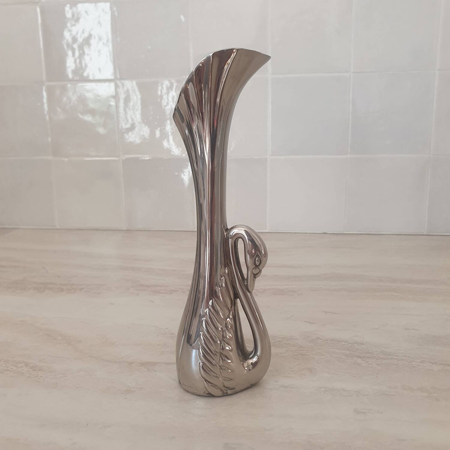 Soliflore Cygne en metal