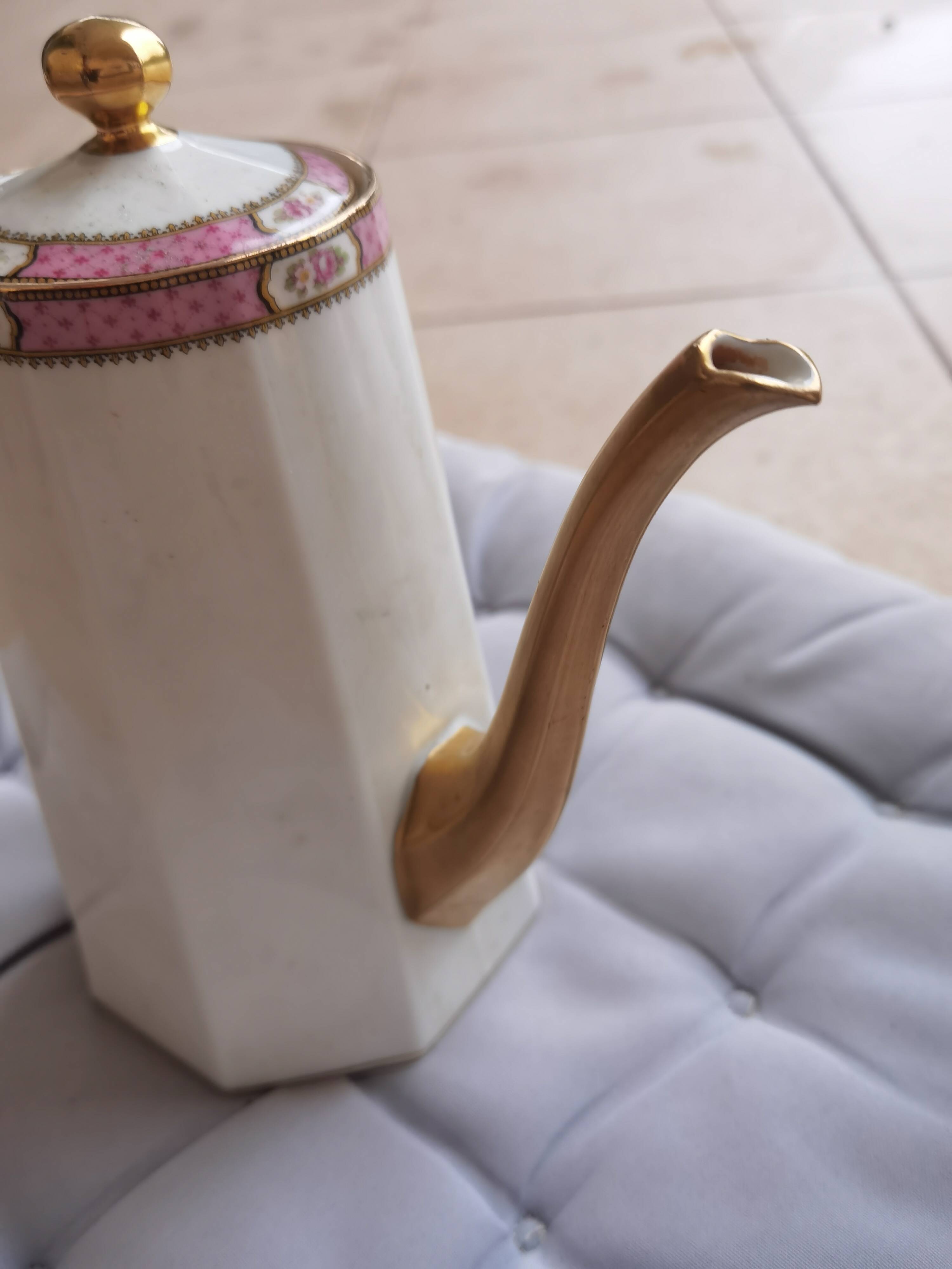 Antique Limoges porcelain coffee pot