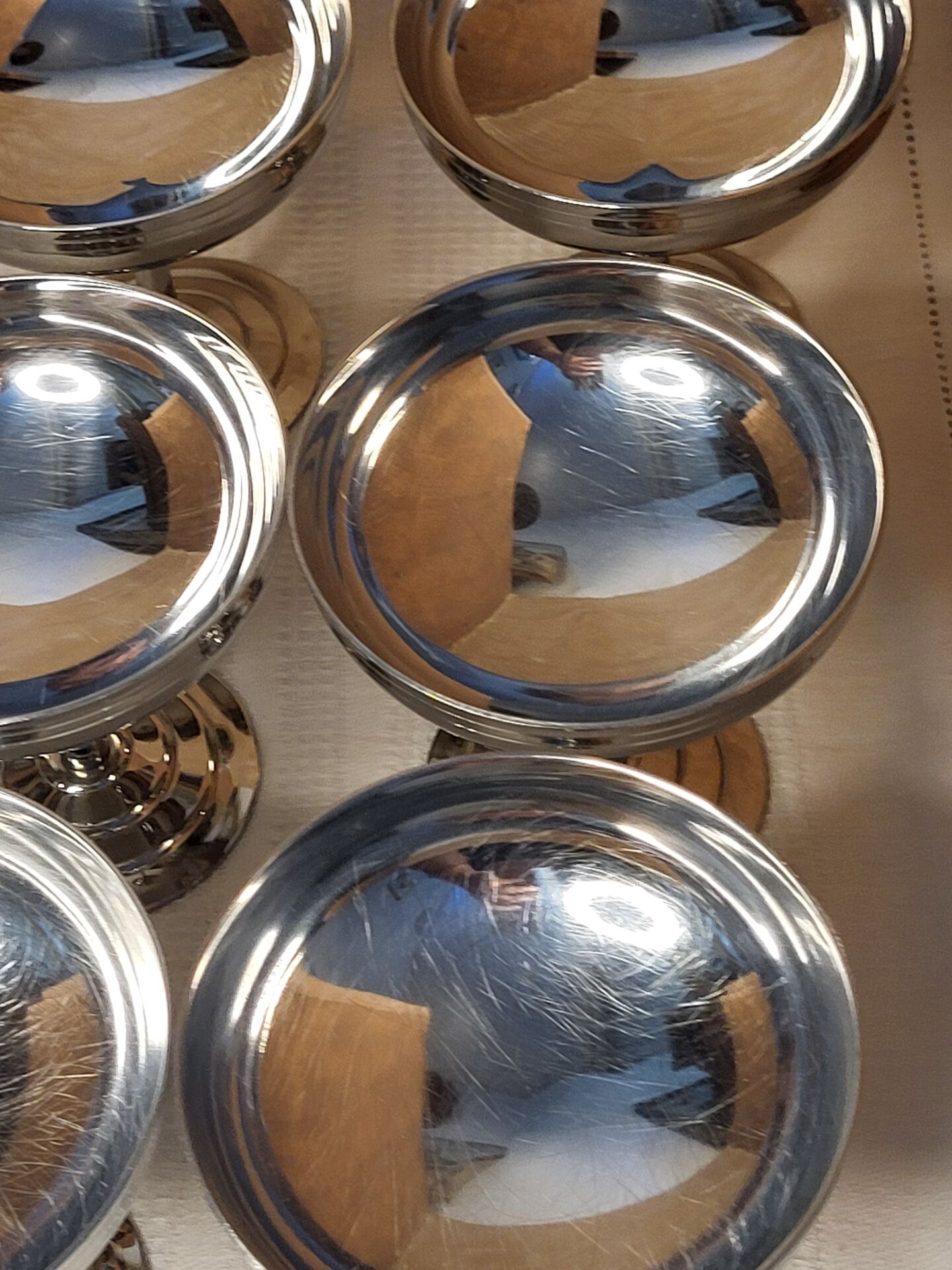 Stainless steel ice cream bowls