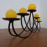 Brutalist Iron Candleholder, 1960s