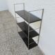 Modular String shelf in chrome and brown metal