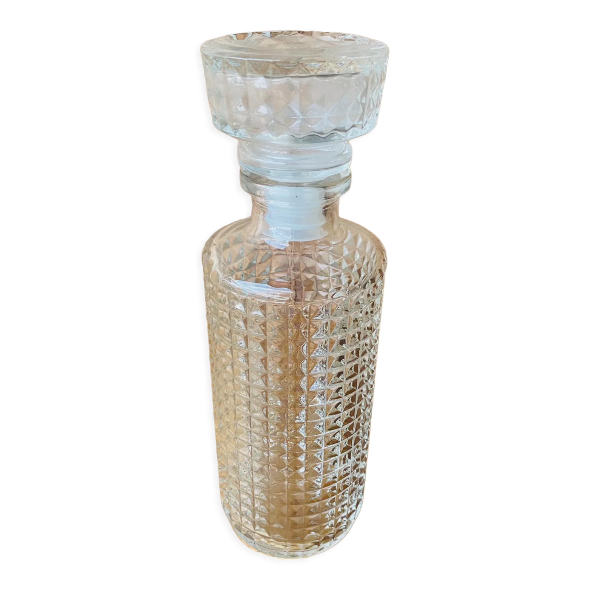 Round whisky decanter diamond tip