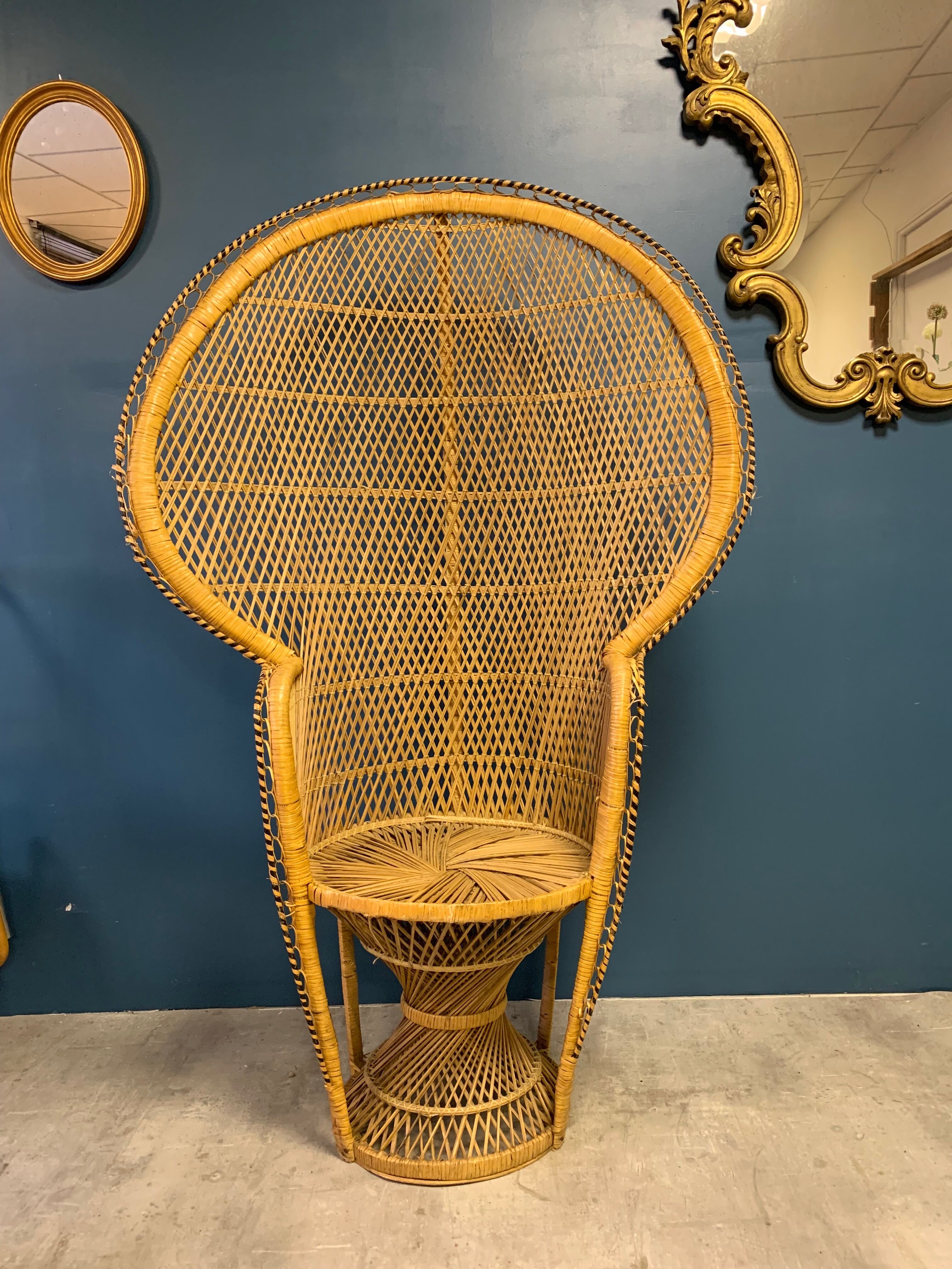 Emmanuelle chair in rattan 70s