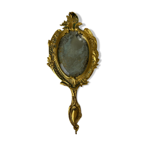 Miroir à main biseauté en cuivre